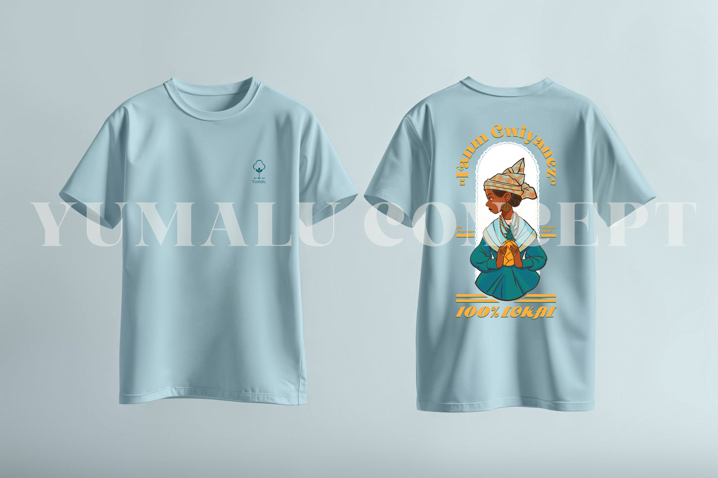 •Tee-shirt unisexe YaMalu BLEU